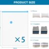 68db980098f6035fa7fc4828a8dc17d96b6d879aeca3689b48da0.jpg Diboniur Bolsas Vacio Ropa, 5 Piezas 80 x 60 cm Almacenamiento Ropa Reutilizable, Bomba Vacio Bolsas para Ropa Edredón Almohada Manta