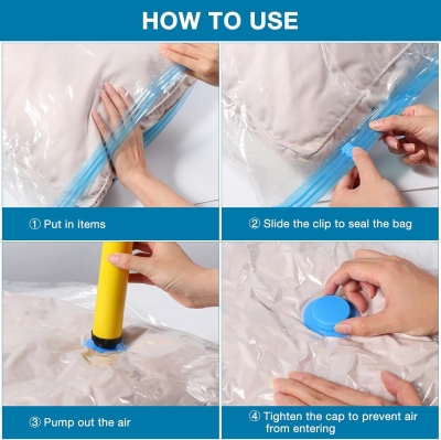 68db98016c99d253ba19ac315abffbae866adf513de62a953a924.jpg Diboniur Bolsas Vacio Ropa, 5 Piezas 80 x 60 cm Almacenamiento Ropa Reutilizable, Bomba Vacio Bolsas para Ropa Edredón Almohada Manta