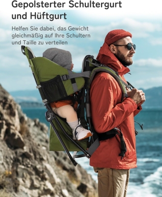 68db9a2d62faf4a6a9b35588ffc4be717b59fd6a5c5c0c742d9f9.jpg besrey Mochilas Senderismo, Mochilas Portabebés, Portador de bebé, Marsupios portabebé para Viaje Acampadacon Asiento,Verde militare