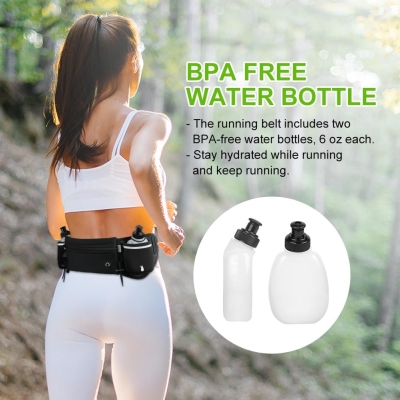 68dbaeb05f66fdc571fa5e71bbc3a99cf18456e3719b14704ecc5.jpg Flintronic 1PCS Riñonera Running Deportiva, Riñoneras de Marcha, Botellas Bolsa de Cintura para Correr Senderismo, Acampada y Marcha Bolsos, con 175ML Hervidor*2, para Hombre Mujer