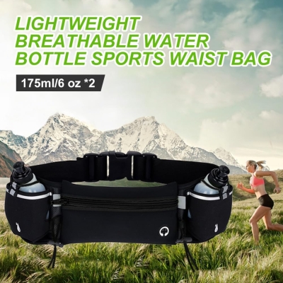 68dbaeb09c7cb516da77d6673a94d67e3042f8c300b7250f8b12f.jpg Flintronic 1PCS Riñonera Running Deportiva, Riñoneras de Marcha, Botellas Bolsa de Cintura para Correr Senderismo, Acampada y Marcha Bolsos, con 175ML Hervidor*2, para Hombre Mujer