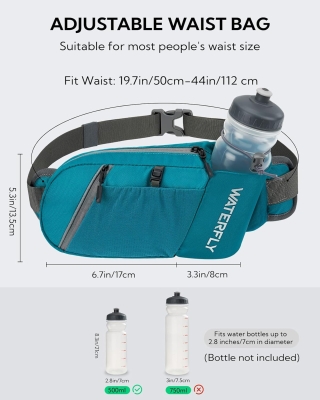68dbb0354c2568a62ba1003d0a66c9af39ecb9d5b8bba45c2ae3b.jpg Waterfly Riñonera Senderismo Excursionismo Running: Riñonera Deportiva con Soporte para Botellas Bolsa de Cintura para Correr Senderismo Hombre Mujer