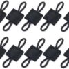 JEYORZY 10pcs Chalecos Tácticos Mochilas Accesorios,Tácticas Al Aire Libre Sistema Molle,Sistema Molle Mochila Accesorios,Hebilla de Chalecos Tácticos,Accesorios de Hebilla Molle(Negro)
