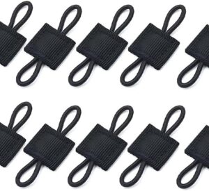 JEYORZY 10pcs Chalecos Tácticos Mochilas Accesorios,Tácticas Al Aire Libre Sistema Molle,Sistema Molle Mochila Accesorios,Hebilla de Chalecos Tácticos,Accesorios de Hebilla Molle(Negro)