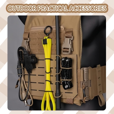 JEYORZY 10pcs Chalecos Tácticos Mochilas Accesorios,Tácticas Al Aire Libre Sistema Molle,Sistema Molle Mochila Accesorios,Hebilla de Chalecos Tácticos,Accesorios de Hebilla Molle(Negro)