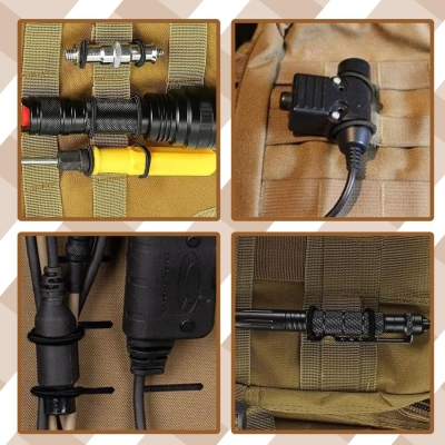 JEYORZY 10pcs Chalecos Tácticos Mochilas Accesorios,Tácticas Al Aire Libre Sistema Molle,Sistema Molle Mochila Accesorios,Hebilla de Chalecos Tácticos,Accesorios de Hebilla Molle(Negro)