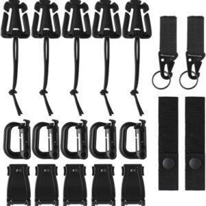 Kit de 19 Piezas Pinzas tácticas para Bolsa Molle, Accesorio de Mochila Molle, Juego De Correas con Clip Apto para Senderismo, Viajes y Otras Actividades Al Aire Libre