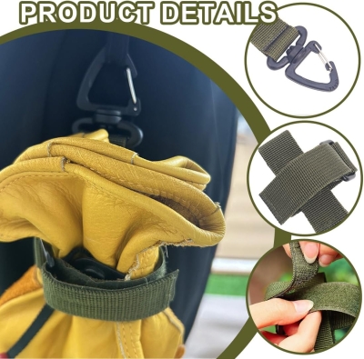 68df7d683a10b96241836e82fd44e5ea987acf4cf9e345d0ea31a.jpg COYUN 2 unidades de guantes, soporte para guantes, cinturón, guante, pinza multiusos para guantes, pinzas para guantes, guantes, guantes, para jardines, obras de construcción(negro, verde militar)