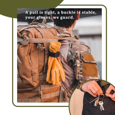 68df7d68b7887dfb39dd7ca37389fa005e10f73db57a71d0e5386.jpg COYUN 2 unidades de guantes, soporte para guantes, cinturón, guante, pinza multiusos para guantes, pinzas para guantes, guantes, guantes, para jardines, obras de construcción(negro, verde militar)