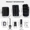 Mervokl Molle - 3 bolsas con 12 accesorios, pequeñas bolsas tácticas para la cintura, multifuncional, riñonera compacta, riñonera EDC Pouch mochila, soporte para botellas de agua, correa para el
