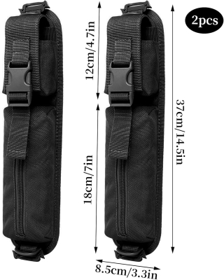 68df80b4d54325a75c4556910cf878fed6f6e25102b5ba637c659.jpg 2 Piezas Accesorio Táctico Bolsa Molle, Bolsa Multifuncional para Accesorios de Caza, Accesorio Molle de Nylon, Bolsa para Herramientas de Caza para Teléfonos Móviles, GPS, Walkie-Talkie (Negro)