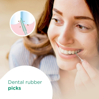 Kit de viaje GUM TRAVEL | Cepillo de dientes GUM TRAVEL | Pasta de dientes GUM Original White | Hilo dental GUM Original White | 2 GUM SOFT-PICKS ORIGINAL | 1 Travel kit (con 2 muestras extra)