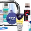 Kit de Viaje Esencial, Adecuado para Equipaje de Mano, Vacaciones, Estuche de cosméticos de PVC