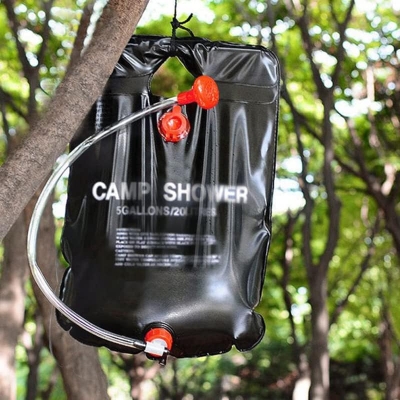 Retoo Ducha portatil Camping 20L 5 galones Bolsa de Ducha Solar Calefacción Solar Aire Libre Ducha con Manguera y Cabezal Acampar de Ducha para Camping/Senderismo Ducha de Viaje Escalada
