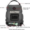 RISEPRO Bolsa Solar de Ducha, 5 galones/20 l. Bolsa de Ducha con calefacción Solar para Acampar con Agua Caliente a Temperatura 45 °C, para Senderismo, Escalada