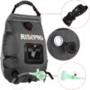 RISEPRO Bolsa Solar de Ducha, 5 galones/20 l. Bolsa de Ducha con calefacción Solar para Acampar con Agua Caliente a Temperatura 45 °C, para Senderismo, Escalada