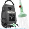 RISEPRO Bolsa Solar de Ducha, 5 galones/20 l. Bolsa de Ducha con calefacción Solar para Acampar con Agua Caliente a Temperatura 45 °C, para Senderismo, Escalada