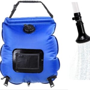 Ducha portátil al Aire Libre Ducha Solar de 5 galones Bolsa de Agua Ducha de Camping 20L con termómetro