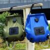 Ducha portátil al Aire Libre Ducha Solar de 5 galones Bolsa de Agua Ducha de Camping 20L con termómetro