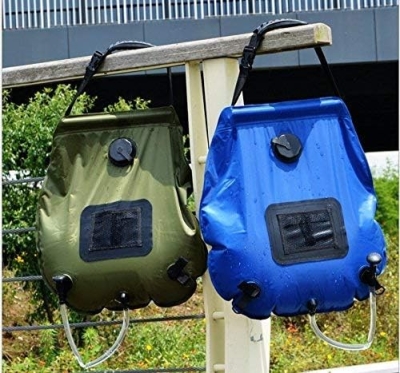 Ducha portátil al Aire Libre Ducha Solar de 5 galones Bolsa de Agua Ducha de Camping 20L con termómetro