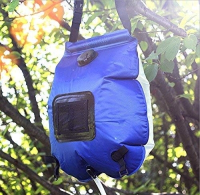 Ducha portátil al Aire Libre Ducha Solar de 5 galones Bolsa de Agua Ducha de Camping 20L con termómetro