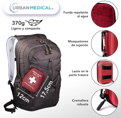 68e4162f29f8c4ec1f3240cef4b4b19fb14a175f9c85a746b64d0.jpg URBAN MEDICAL Botiquin de Primeros Auxilios para Exteriores de Alemania - Botiquin Viaje Totalmente Equipado & Folleto de Emergencia Manta de Rescate y Poncho de lluvia - para Montaña, Coche y Casa