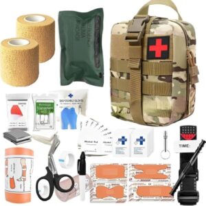 WDKXCN Kit De Supervivencia Completo, 49 Piezas Botiquin De Primeros Auxilios, Survival Kit, Kit Emergencia Mochila para Camping, MontañIsmo, Senderismo, Caza, Escalada