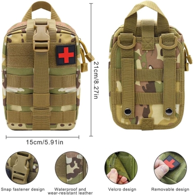 68e416ddcc6fe36e658600e257d49c6fb522252bf825db7a270bd.jpg WDKXCN Kit De Supervivencia Completo, 49 Piezas Botiquin De Primeros Auxilios, Survival Kit, Kit Emergencia Mochila para Camping, MontañIsmo, Senderismo, Caza, Escalada