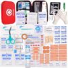 HONYAO Botiquín de Primeros Auxilios de 200 piezas, Mini Kit de Supervivencia Bolsa Médico de Emergencia Completo para Hogar Coche Barco Lugar Trabajo Mochila y Acampar Senderismo Viaje