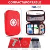 HONYAO Botiquín de Primeros Auxilios de 200 piezas, Mini Kit de Supervivencia Bolsa Médico de Emergencia Completo para Hogar Coche Barco Lugar Trabajo Mochila y Acampar Senderismo Viaje