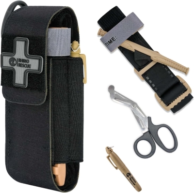 68e418113e4124e324113f9425ccf816e32fe1461ce44f6130f12.jpg RHINO RESCUE Tourniquet con soporte negro, Kit de primeros auxilios para hemorragias de emergencia, control al aire libre EMT Mil-Spec Tactical con cabrestante