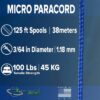 68e41968b13a12217c8bf045fb7add0c1d3d7c22c0f83feb74d71.jpg Paracord Planet Micro Paracord – Cuerda trenzada fina para manualidades, pesca y proyectos de bricolaje en carretes de 120 pies – Explode