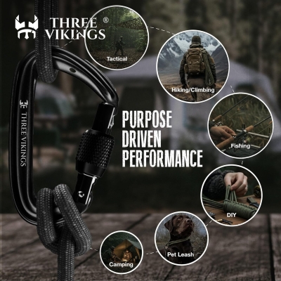 Three Vikings Cuerda de paracaídas, fabricada en Estados Unidos, 750 libras, 100% nailon, tipo IV, núcleo de 11 hebras, más fuerte que la cuerda Paracord 550, marrón coyote, 25 pies