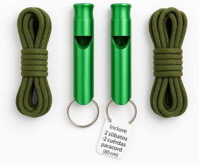 68e41c07de41aa444dec18dbe3f3e0271afaf515fc51653d8d3e5.jpg MISTER GIVER | Kit de 2 Silbato Supervivencia + 2 Cuerdas | Silbato Emergencia | 2 Apitos Emergencia + Paracord | Apito Ligero con Anilla para Coche, Camping, Senderismo | Supervivencia Accesorios