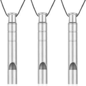 68e41d0ee6ec976b17f0d39cc382f346d30c69b62274dc0a64ae2.jpg DIFLAX 3 Piezas Silbato de Emergencia, Silbato de Seguridad, Silbato Supervivencia, Silbato Métal, Silbato de Doble Tubo, Alto Decibelio, Para Camping, Senderismo, Fuerte, Duradero, Accessorio Outdoor