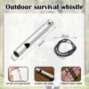 DIFLAX 3 Piezas Silbato de Emergencia, Silbato de Seguridad, Silbato Supervivencia, Silbato Métal, Silbato de Doble Tubo, Alto Decibelio, Para Camping, Senderismo, Fuerte, Duradero, Accessorio Outdoor