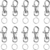 Anillas para Llaveros,10 unidades Llavero, Mosquetón, Gancho y Llavero, Giratorio 360°, Argollas Desmontables,Clave Giratoria Cierres, Arandelas, Diy