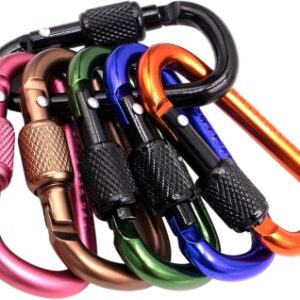 68e4226d4b5da6e6710c3198bc34c11221745f8456fd438fd8e5d.jpg Primasage 10 Piezas 2.24in Aluminio D Forma Mosquetón, Mosquetones de Bloqueo, Mosquetón Escalada para al Aire Libre, Camping, Pesca, Senderismo, Mochilero