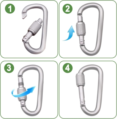 68e4226e05209f8166d994967ff25cf7ccd086dff8f5c52c886a1.jpg Primasage 10 Piezas 2.24in Aluminio D Forma Mosquetón, Mosquetones de Bloqueo, Mosquetón Escalada para al Aire Libre, Camping, Pesca, Senderismo, Mochilero