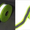 46 metro x 50mm reflectante cinta de seguridad para coser, Tira Reflectore de Costura para DIY chaleco etc, para la seguridad del tráfico, verde, TKB5081-green