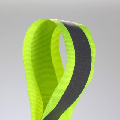 46 metro x 50mm reflectante cinta de seguridad para coser, Tira Reflectore de Costura para DIY chaleco etc, para la seguridad del tráfico, verde, TKB5081-green