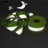 46 metro x 50mm reflectante cinta de seguridad para coser, Tira Reflectore de Costura para DIY chaleco etc, para la seguridad del tráfico, verde, TKB5081-green