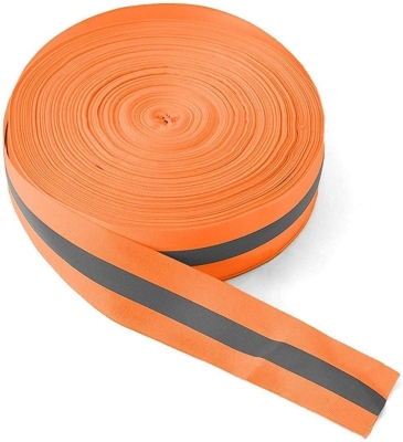 Reemky Cinta Reflectante de Alta Visibilidad, Ancho 1.96&quot;Cinta de Seguridad Reflectante de Tela Advertencia para Coser Recorte de Seguridad （Longitudes Opcional）