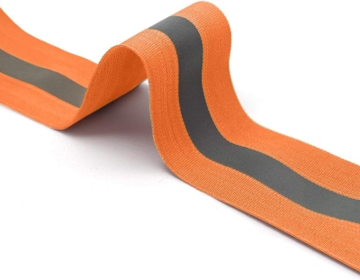 Reemky Cinta Reflectante de Alta Visibilidad, Ancho 1.96&quot;Cinta de Seguridad Reflectante de Tela Advertencia para Coser Recorte de Seguridad （Longitudes Opcional）