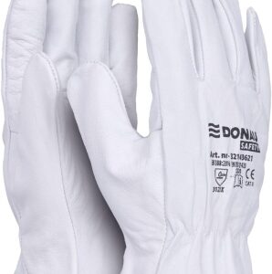 68e54801d0cd89694dadc5c782c004944d289113af58aad8b5155.jpg DONAU SAFETY Guantes de Trabajo Premium de Piel de Cabra / 1 Par Driver - Guantes de trabajo (piel, 1 par, talla 8, talla M), color blanco Unisex adulto (Pack de 1)