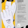 DONAU SAFETY Guantes de Trabajo Premium de Piel de Cabra / 1 Par Driver - Guantes de trabajo (piel, 1 par, talla 8, talla M), color blanco Unisex adulto (Pack de 1)