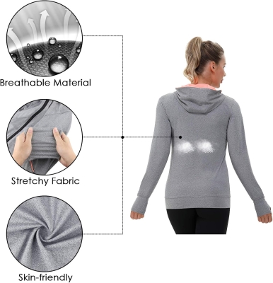 AMZSPORT Chaqueta Deportiva Sudadera Capucha