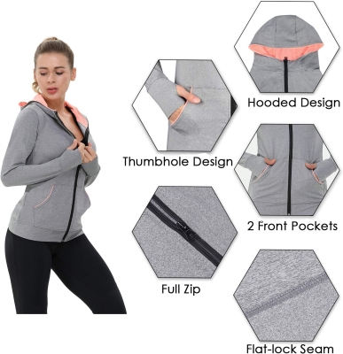 AMZSPORT Chaqueta Deportiva Sudadera Capucha