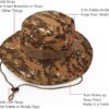 68ffdd1fb3f7b8ba484c21224f2ec79a91962a90c3526c093fc27.jpg UltraKey Sombrero de Jungla, Sombrero clásico del arbusto del Estilo del Combate del ejército, Visera, Sombrero de la Pesca, Sombrero del Cubo