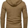 Hombres Sudadera Pullover Oversized Manga Larga Sudadera con Capucha y Cremallera Slim Casual Solid Top Coats de Manga Larga Sudadera Encapuchada Top Jacket Ropa Hombre Sudaderas